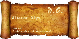 Wittner Olga névjegykártya